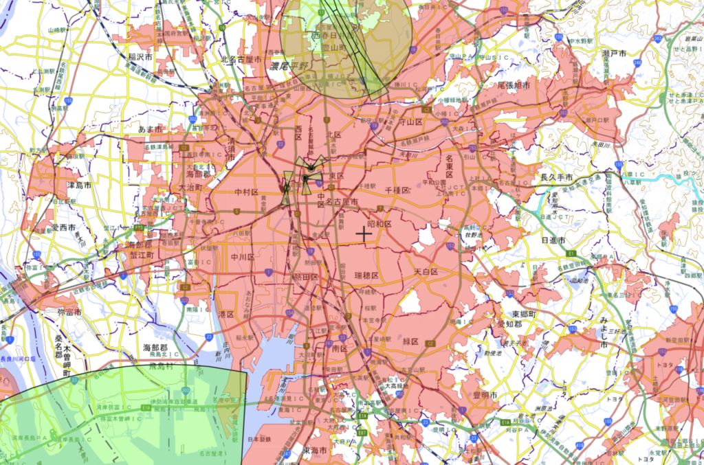 名古屋 人口密集地区